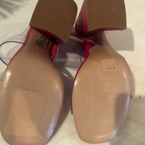 NWT Schutz Pink Clear Strap Block Heels – Size 7.5 barbiecore Y2K - Picture 5 of 8